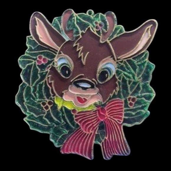Other - Vintage Rudolph Suncatcher Plastic Christmas Decor